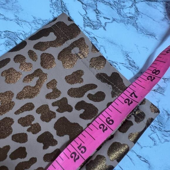 Funari New York eco couture metallic leopard leggings Sz XS/S - Picture 5 of 5